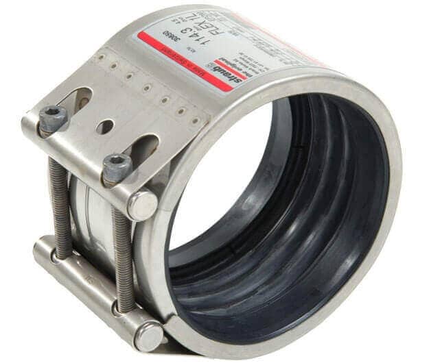 Flex type coupling designed to repair pipes. Axially-flexible type coupling.
